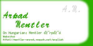 arpad mentler business card